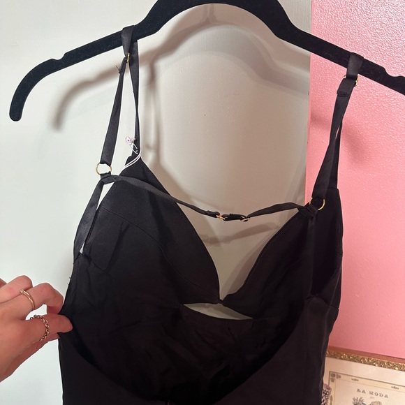 Silk Black Mini Dress - Picture 4 of 5